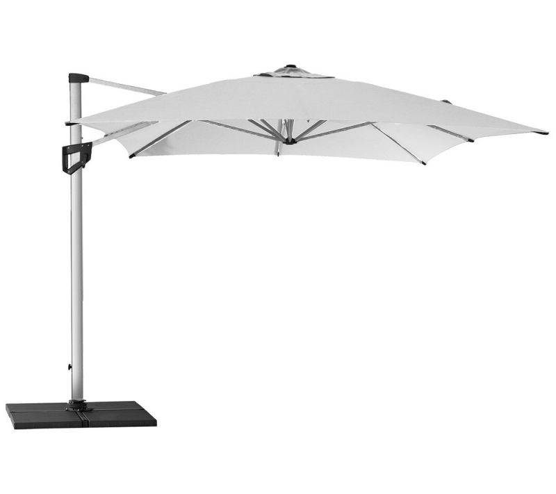 Hyde Luxe Hanging Parasol Sonnenschirm Weiß Inklusiv Fuß Cane-Line